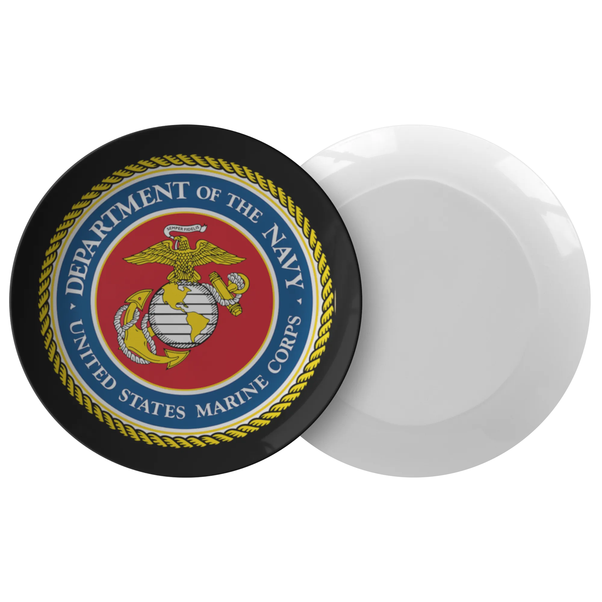 Marine Corps Seal Plate - Black