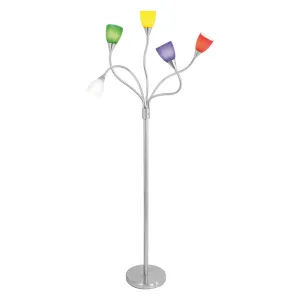 Medusa Contemporary Floor Lamp with Colored Sconces by LumiSource