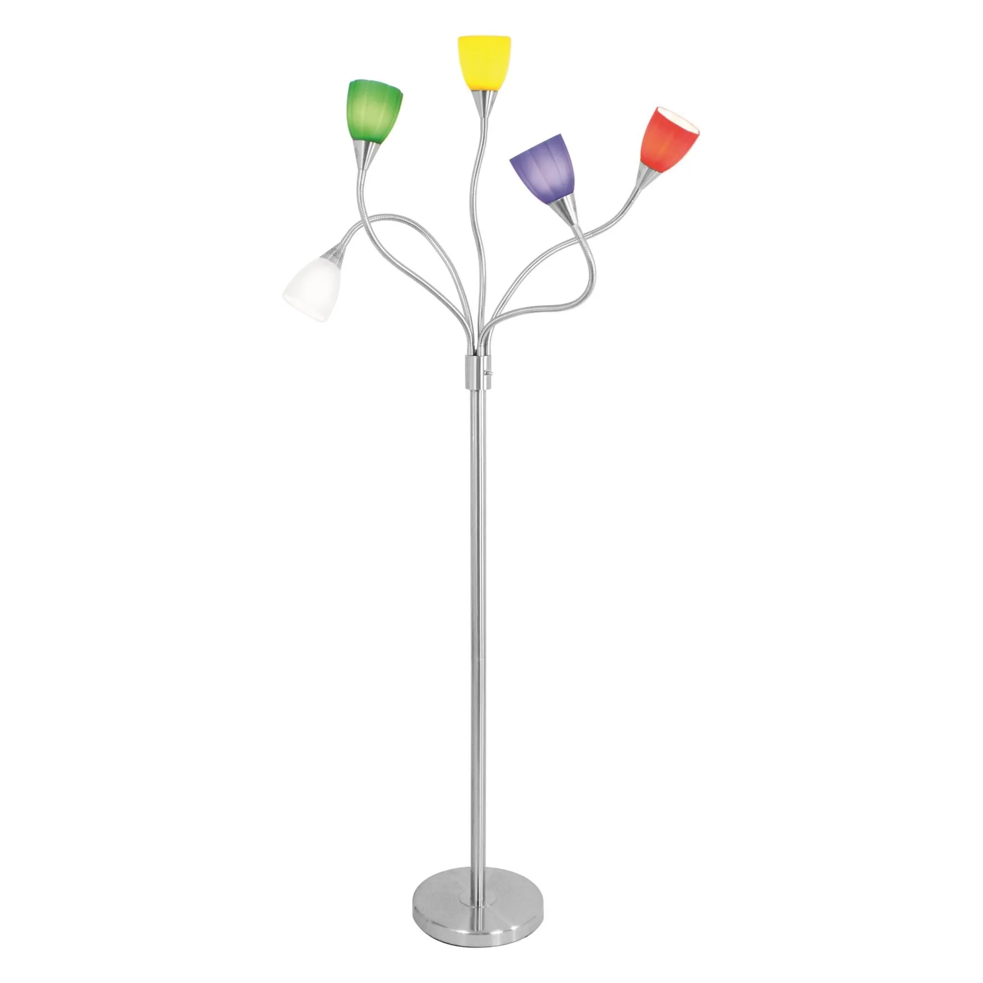 Medusa Contemporary Floor Lamp with Colored Sconces by LumiSource