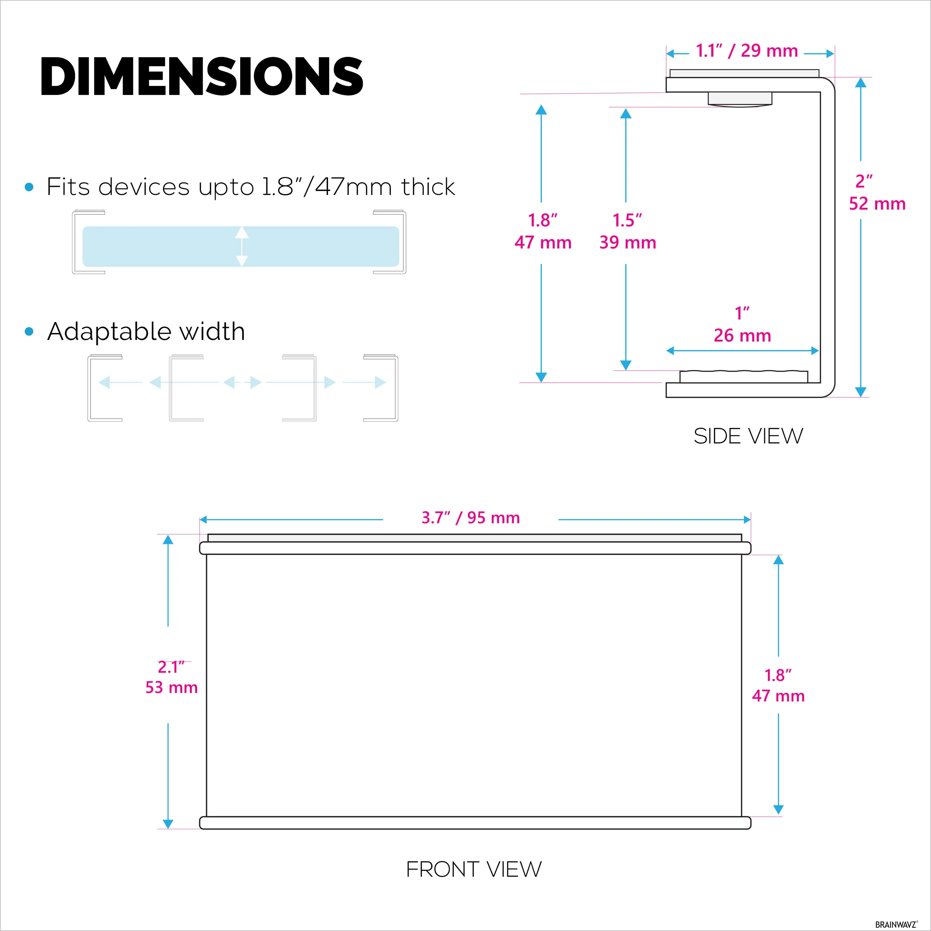 Metal Under Desk Laptop Holder, Mount For Devices like Laptops, Macbooks Surface Keyboard Routers Modems Cable Box Network Switch & More