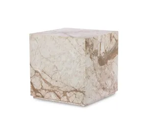 Modern Marble Plinth End Table