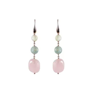 Morganite Three Drop Earrings