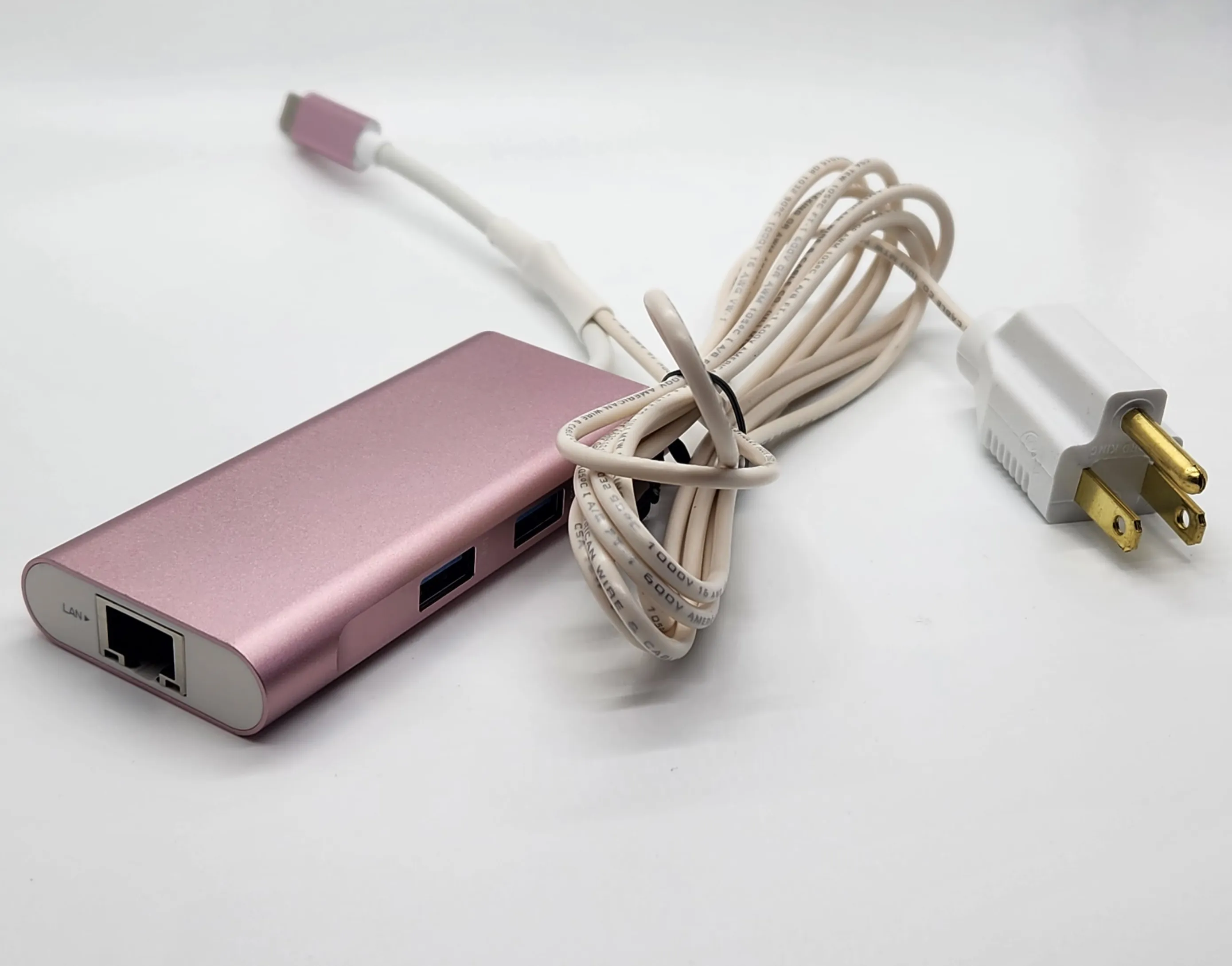 Multi-Function Grounded USB-C to Ethernet Dongle•Charge   Ground your device at the SAME TIME!