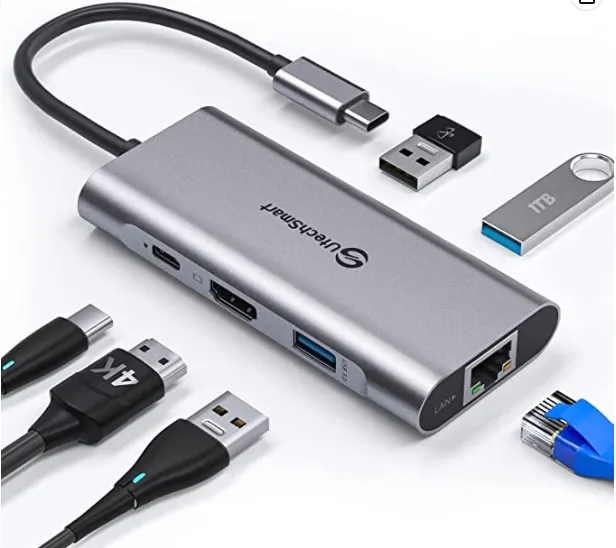 Multi-Function Grounded USB-C to Ethernet Dongle•Charge   Ground your device at the SAME TIME!