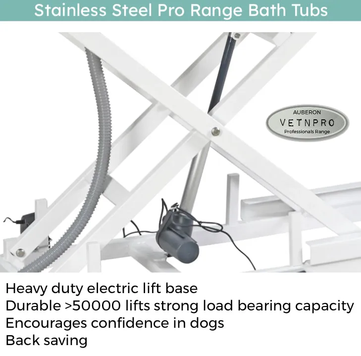 NEW! COLOURS STAINLESS STEEL Electric Lift pro range Bath Tub Medium 130cm custom SS tubs in your favourite colour