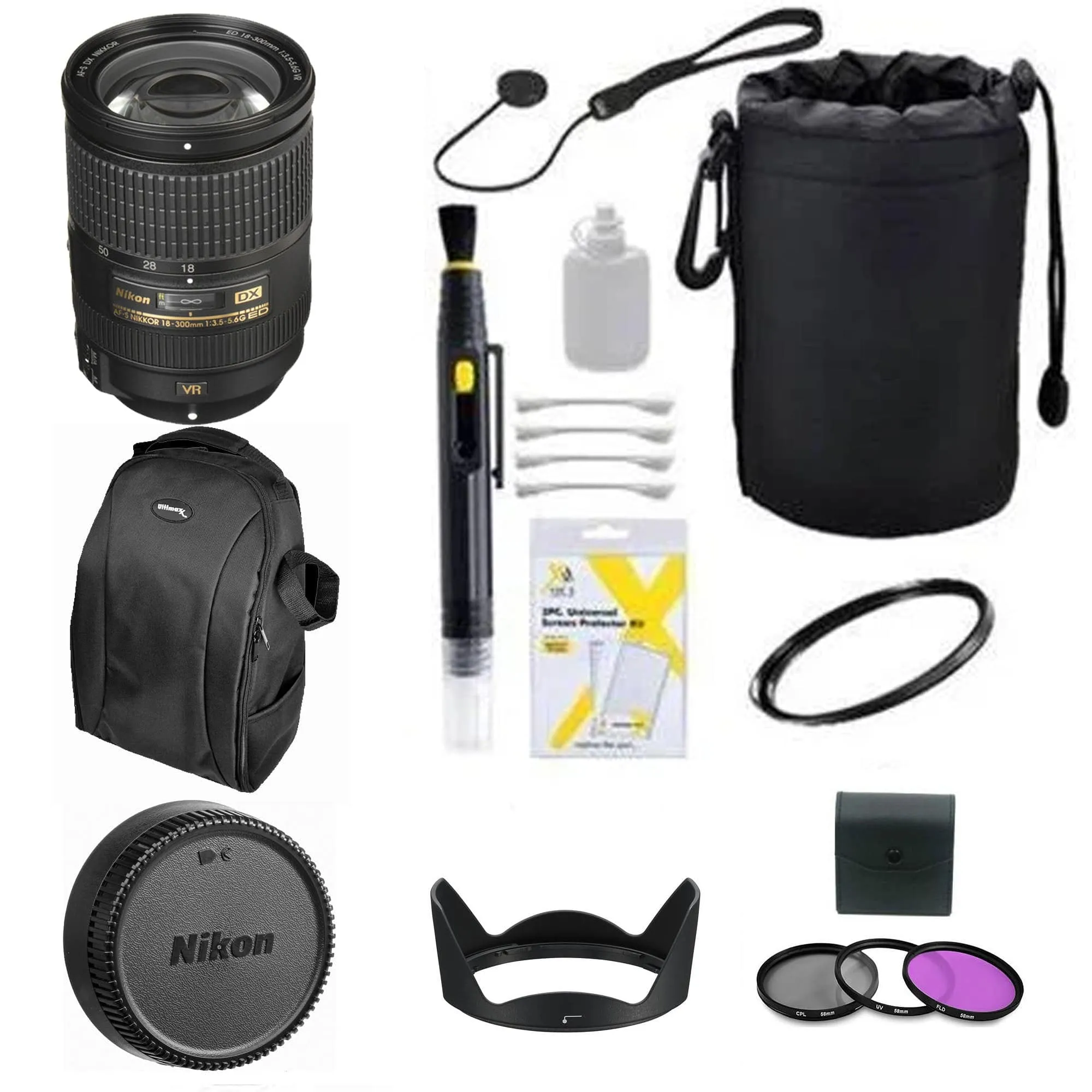 Nikon AF-S DX NIKKOR 18-300mm f/3.5-5.6G ED VR Lens Starter Bundle