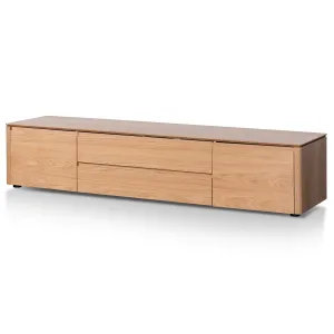 Norris 2m Entertainment TV Unit with Middle Drawer - Natural Oak