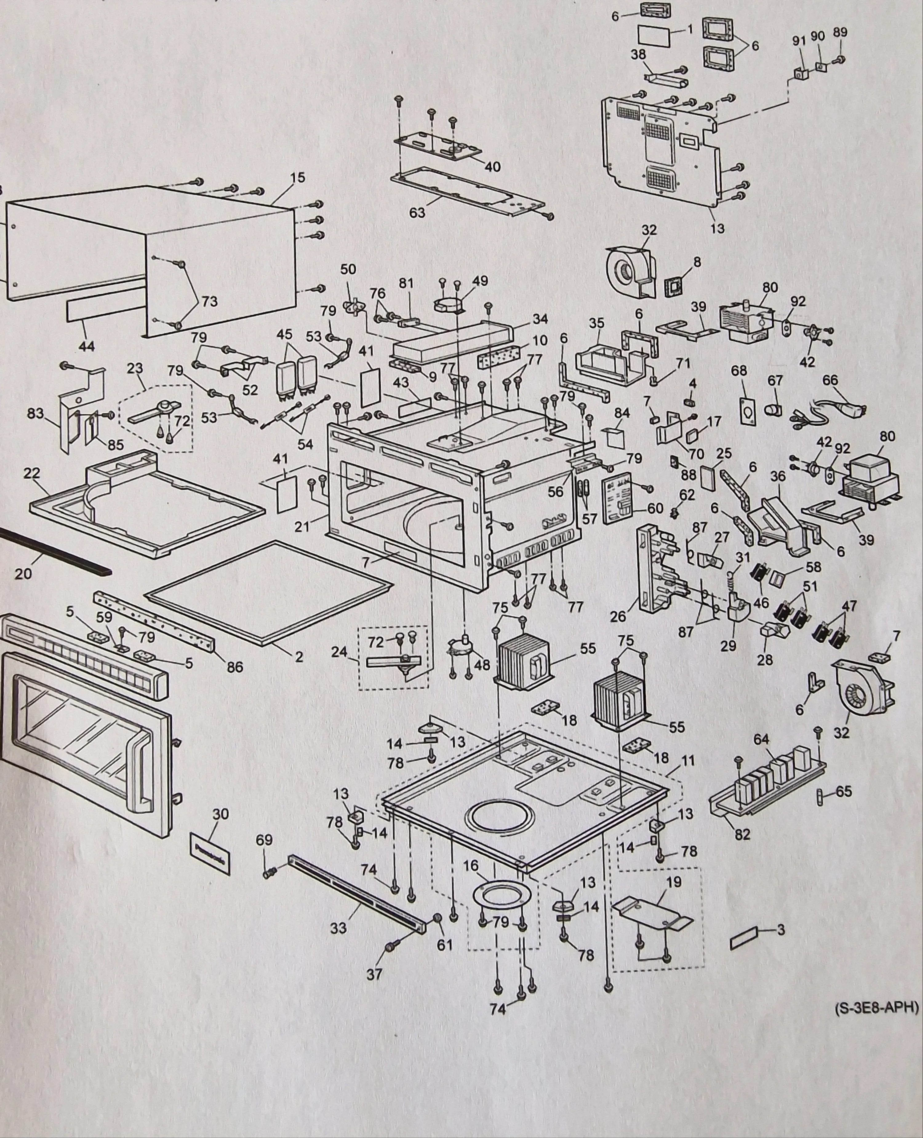 Panasonic NE-1446, Panasonic NE-1456 plastic lamp cover - KIT14