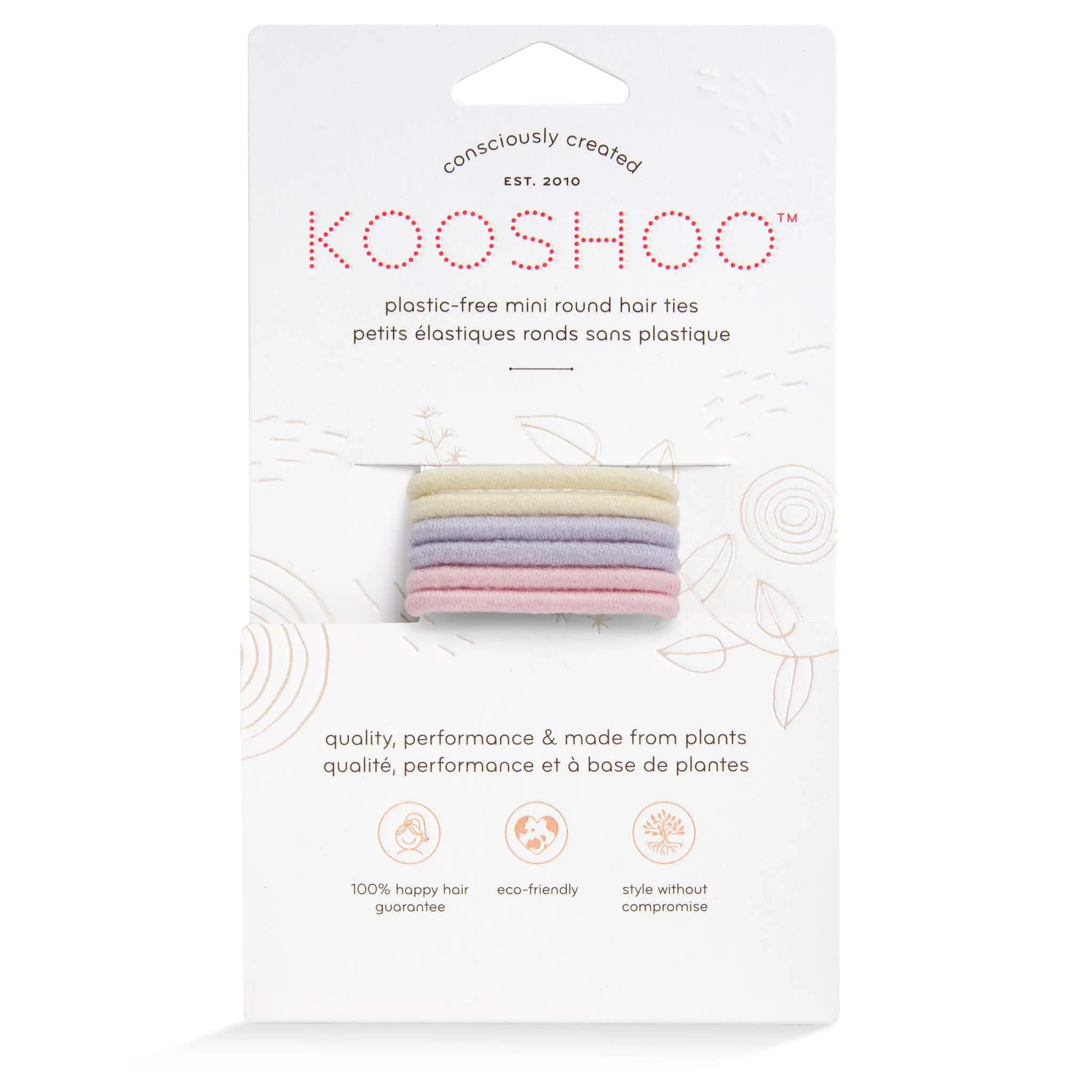 Plastic-Free Mini Round Hair Ties (6 pack)