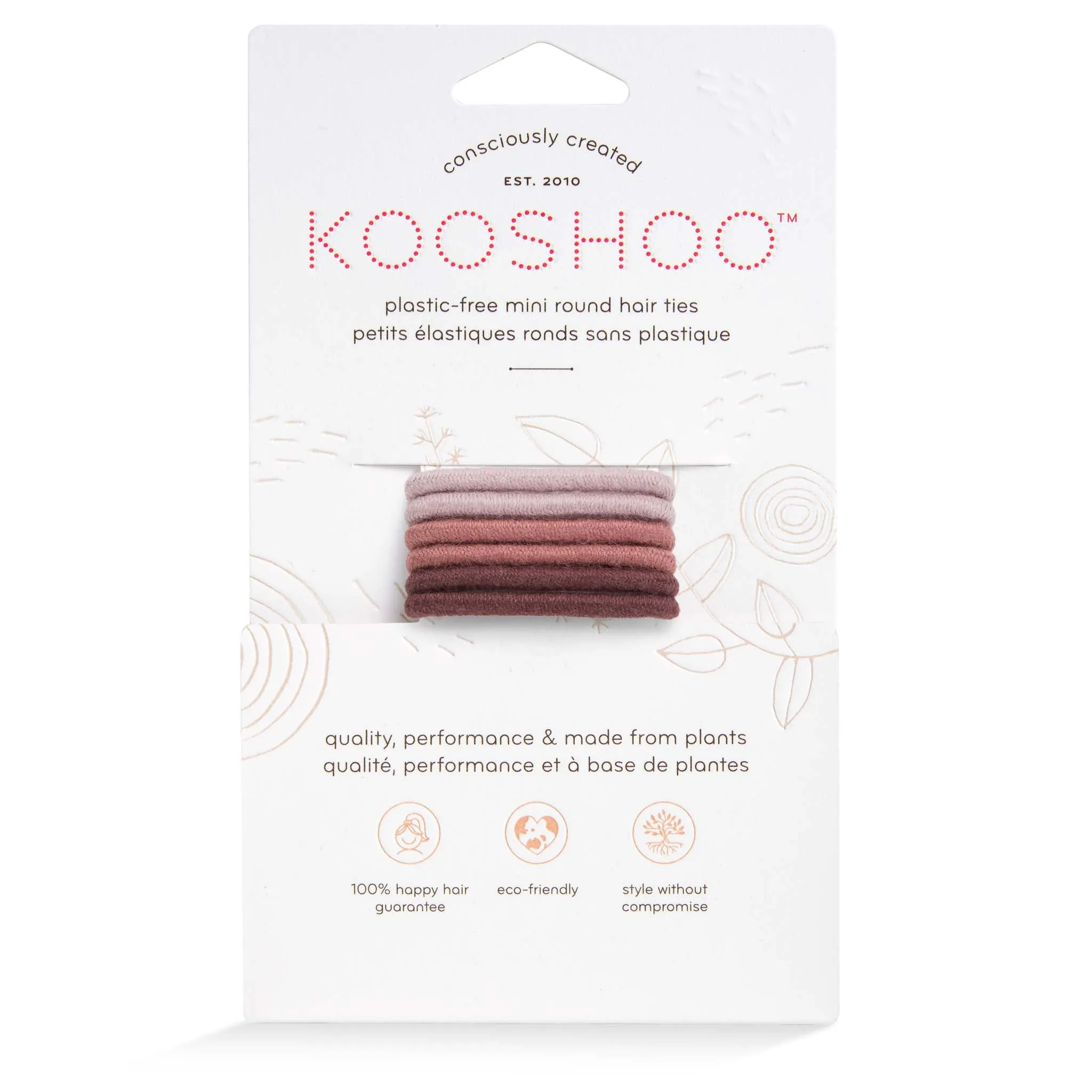 Plastic-Free Mini Round Hair Ties (6 pack)