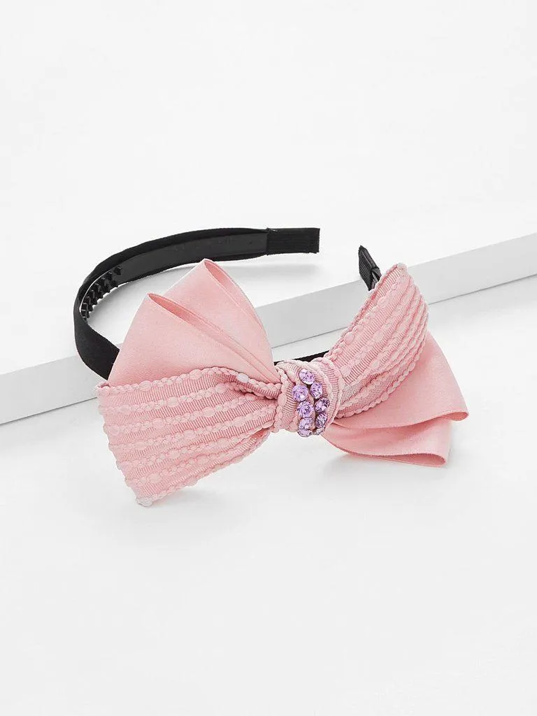 Rhinestone Bow Design Hair Tie