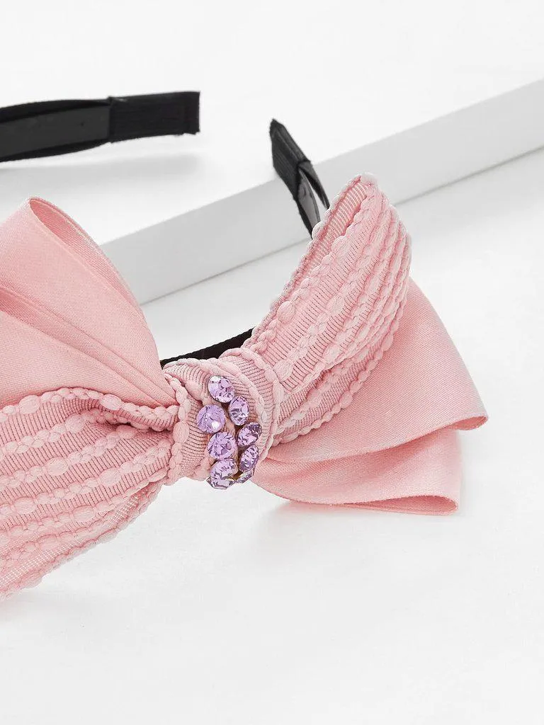 Rhinestone Bow Design Hair Tie