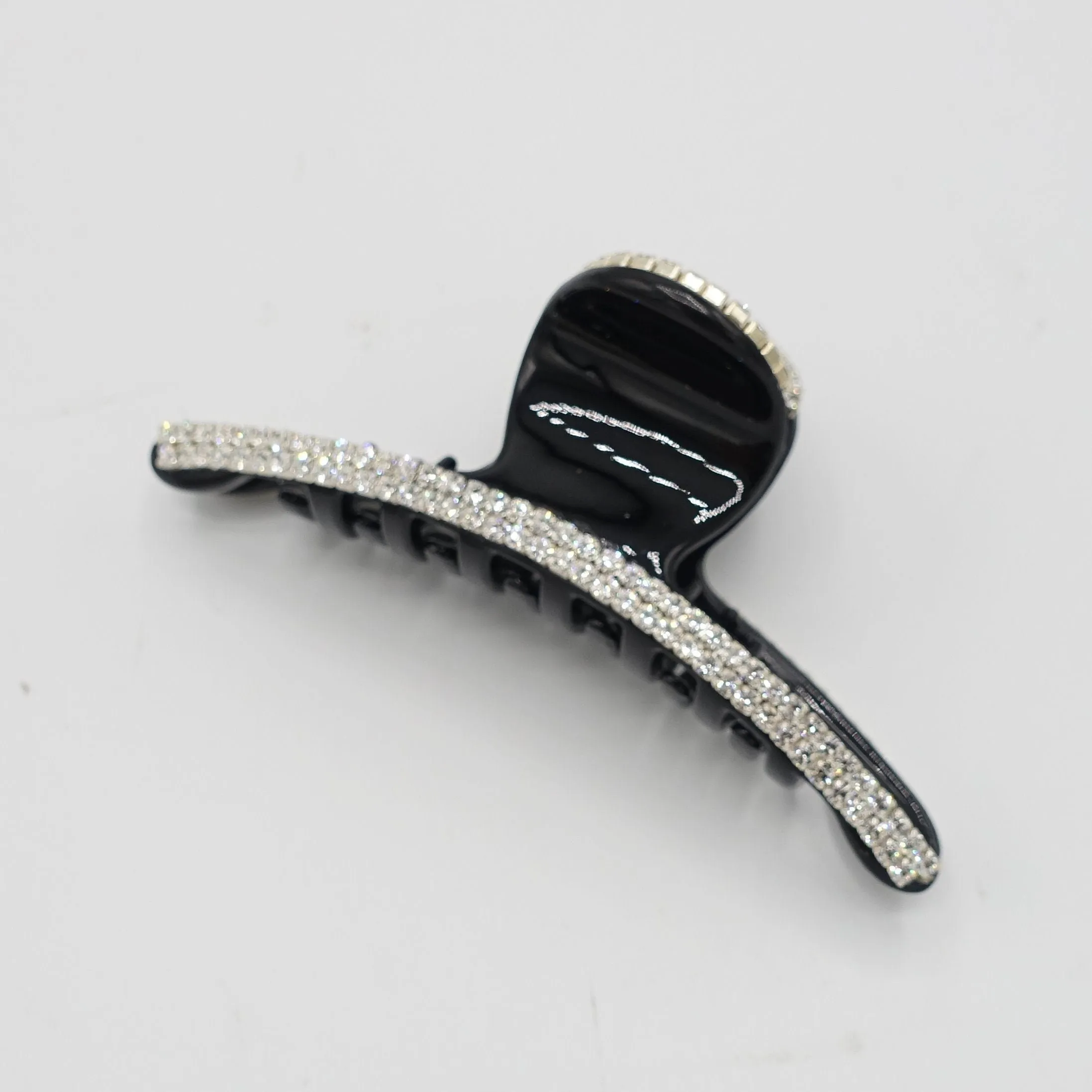 rhinestone embellished hair claw curved rectangle jaw clamp women hair accessory