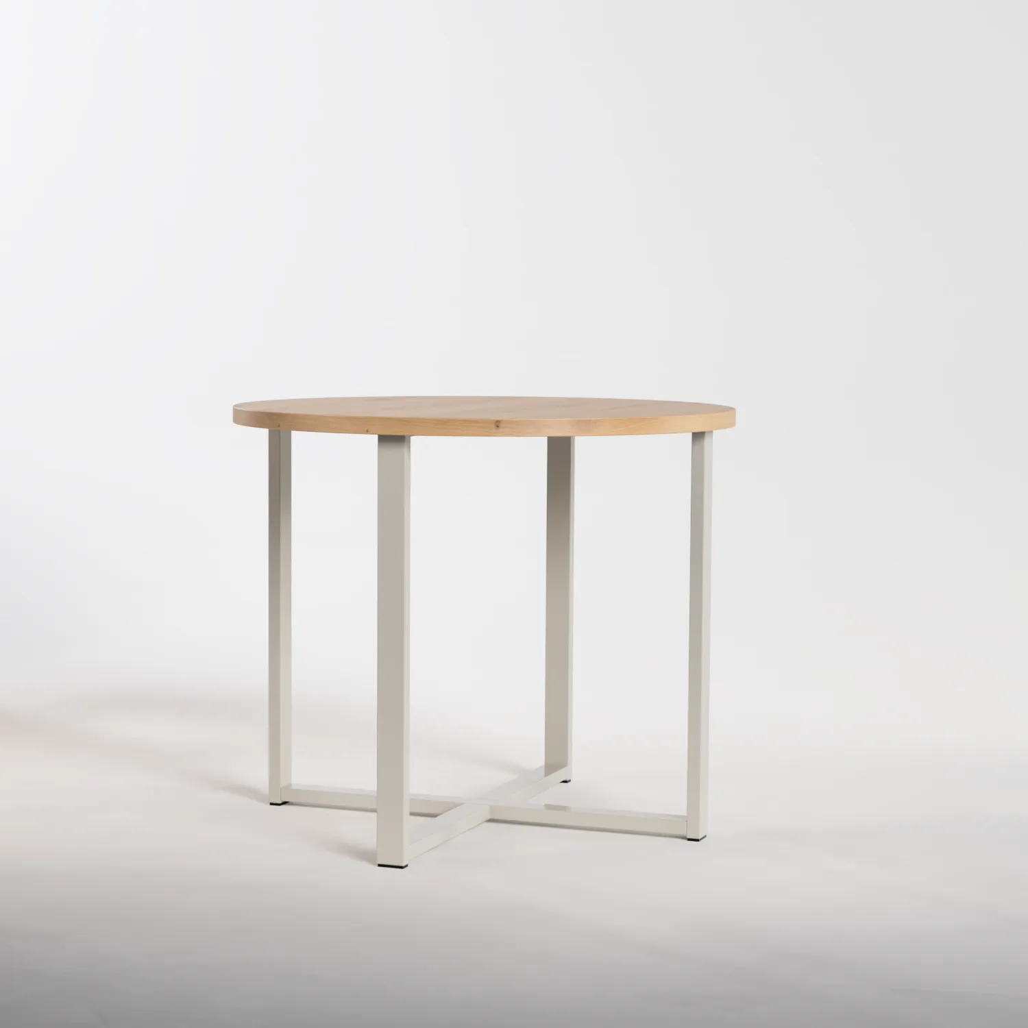 Round Table Nº 1 - Silk Grey / Solid Oak