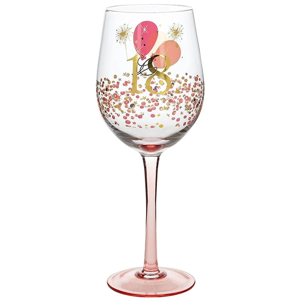 Rush Blossom 18th Birthday Wine Glass