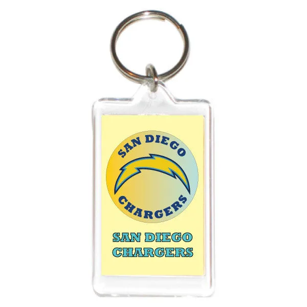 San Diego Chargers NFL 3 in 1 Acrylic KeyChain KeyRing Holder