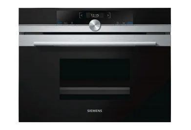 Siemens Iq700 Cd634gas0 Steam Oven Small Black, Stainless Steel Buttons, Rotary, Touch