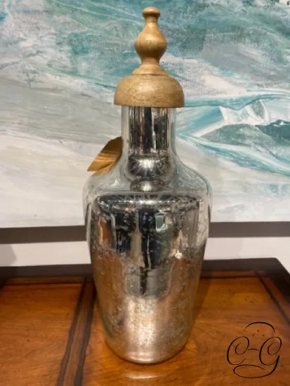 Silver Mercury Glass Urn