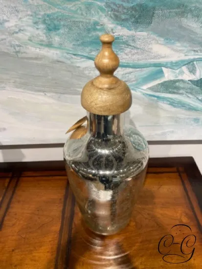 Silver Mercury Glass Urn