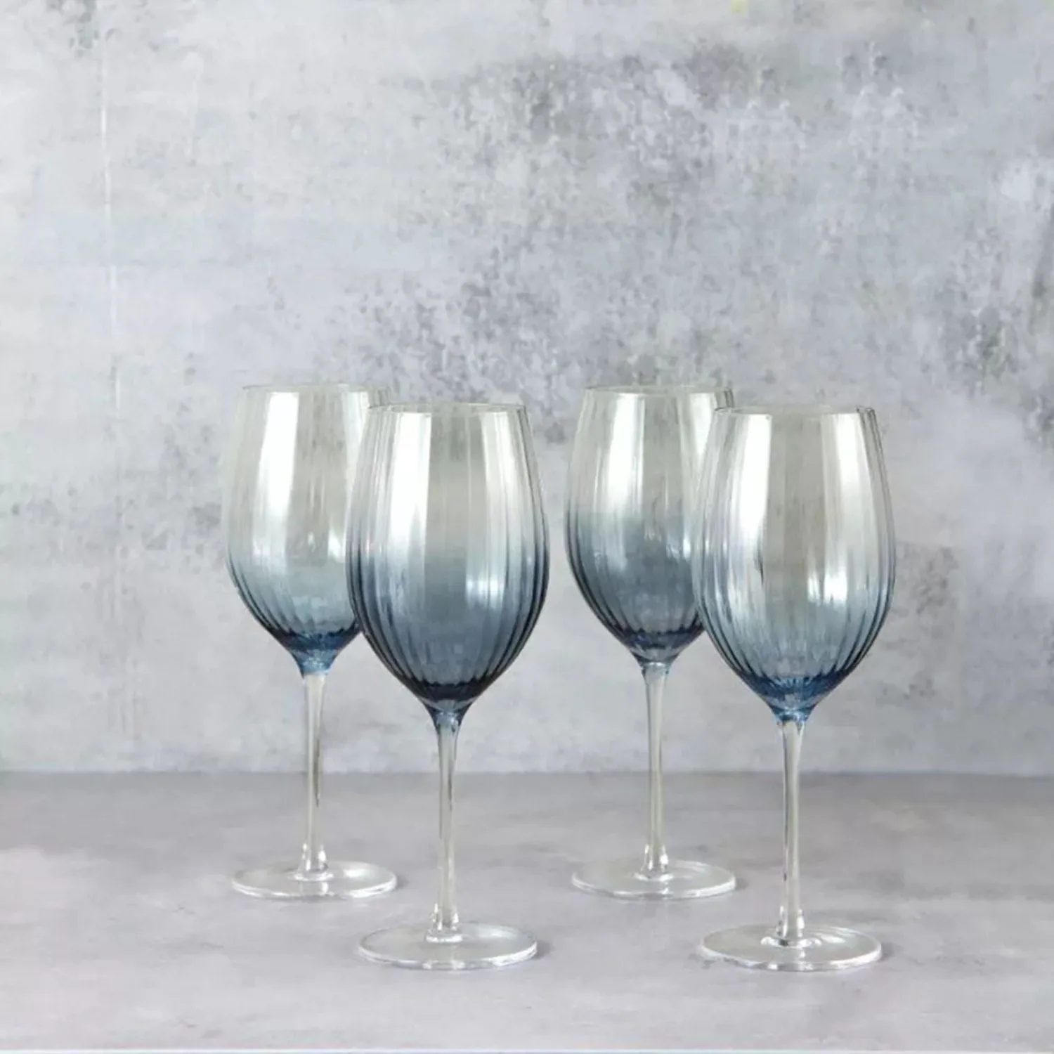 Simply Home 4 Piece Wine Glass Set - Blue