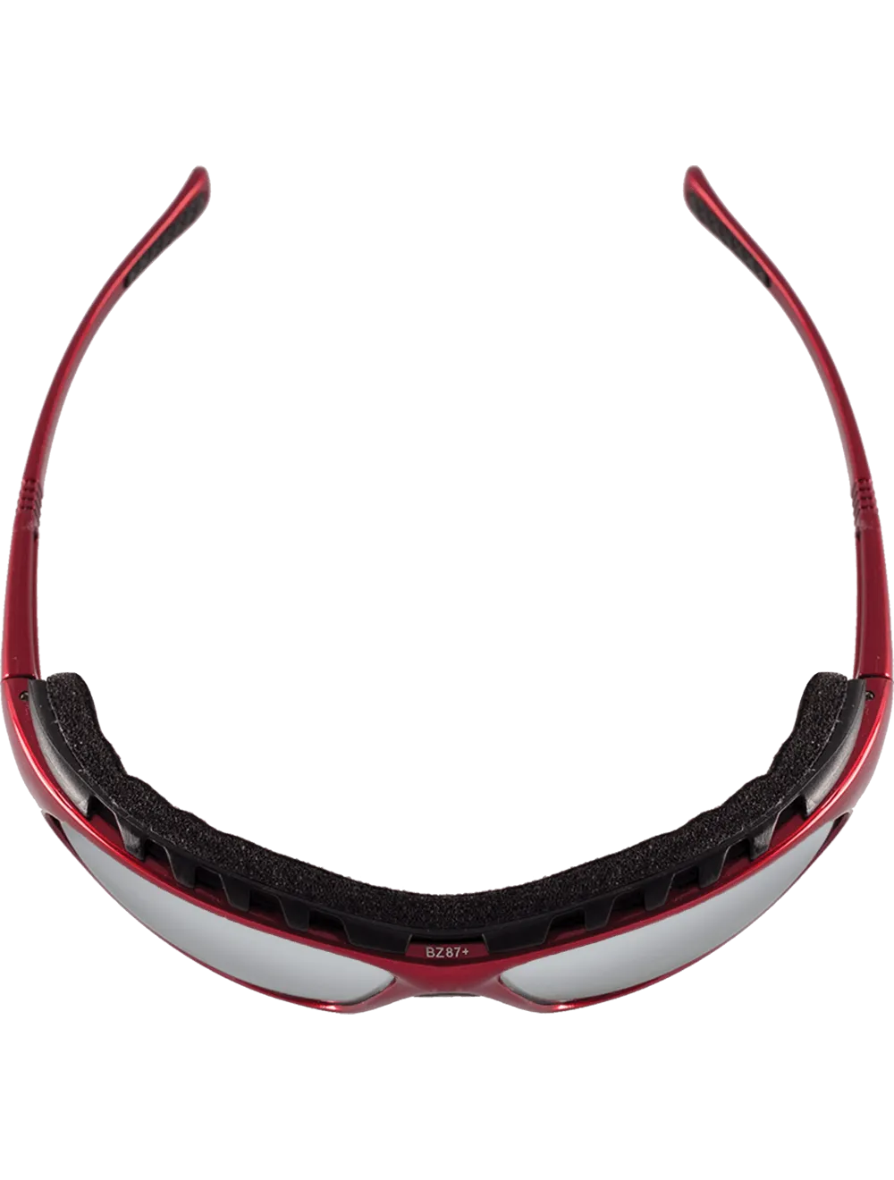 Steelhead® Silver Mirror Anti-Fog Lens, Shiny Red Frame Safety Glasses - LIMITED STOCK - BH13147AF