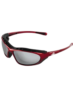 Steelhead® Silver Mirror Anti-Fog Lens, Shiny Red Frame Safety Glasses - LIMITED STOCK - BH13147AF