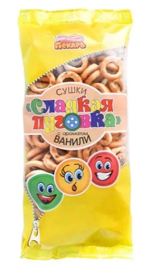 Sushki Sweet button with vanilla aroma, 180g