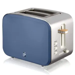 Swan 2-Slice Blue Nordic Toaster