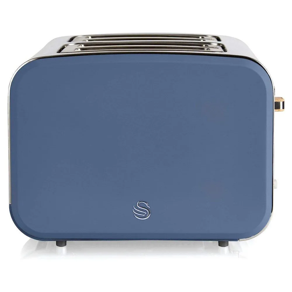 Swan 4-Slice Blue Nordic Toaster