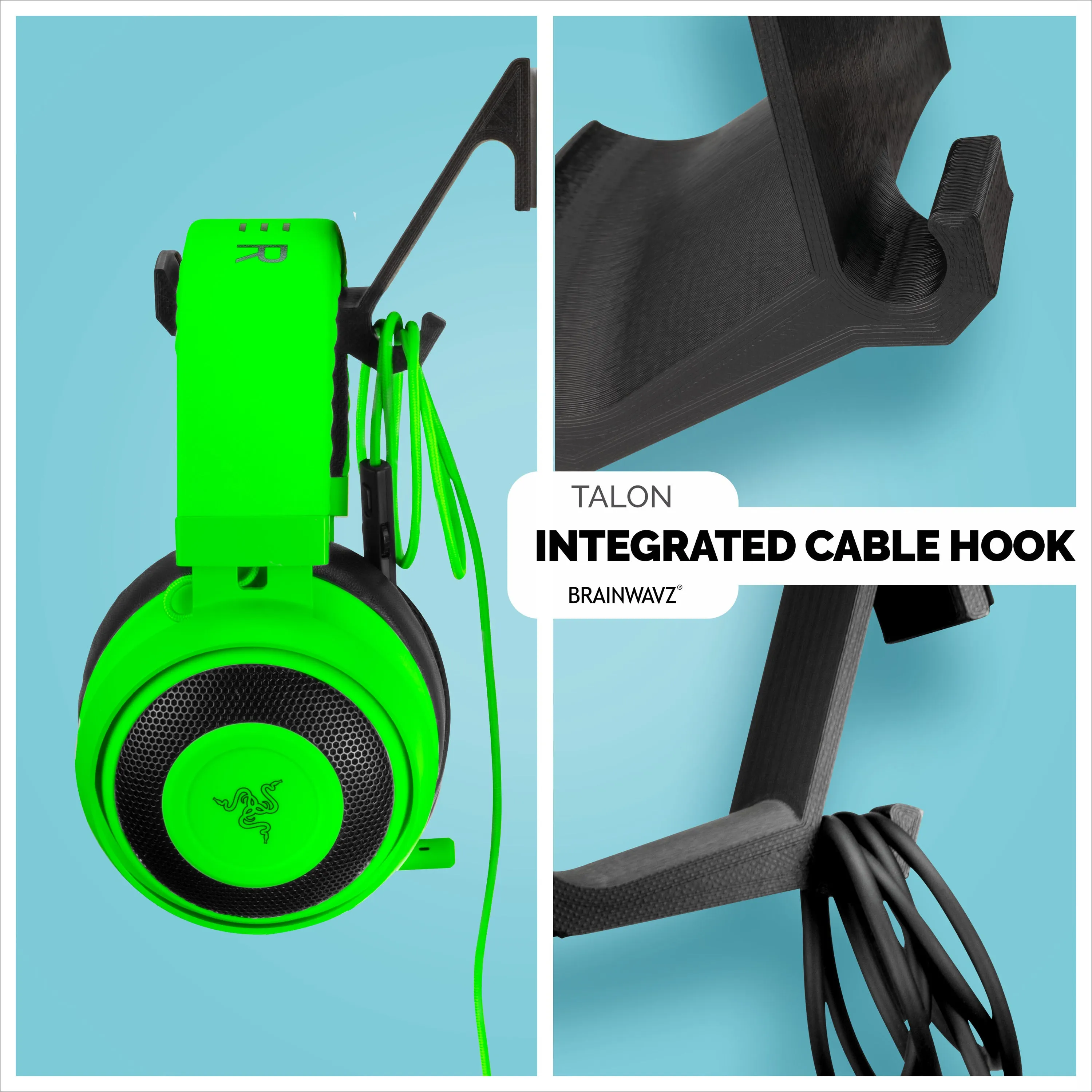 The Talon - Wall Mount Headphone Hanger