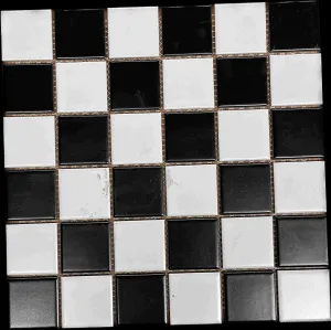 White   Black Matte 2"x2" Chessboard