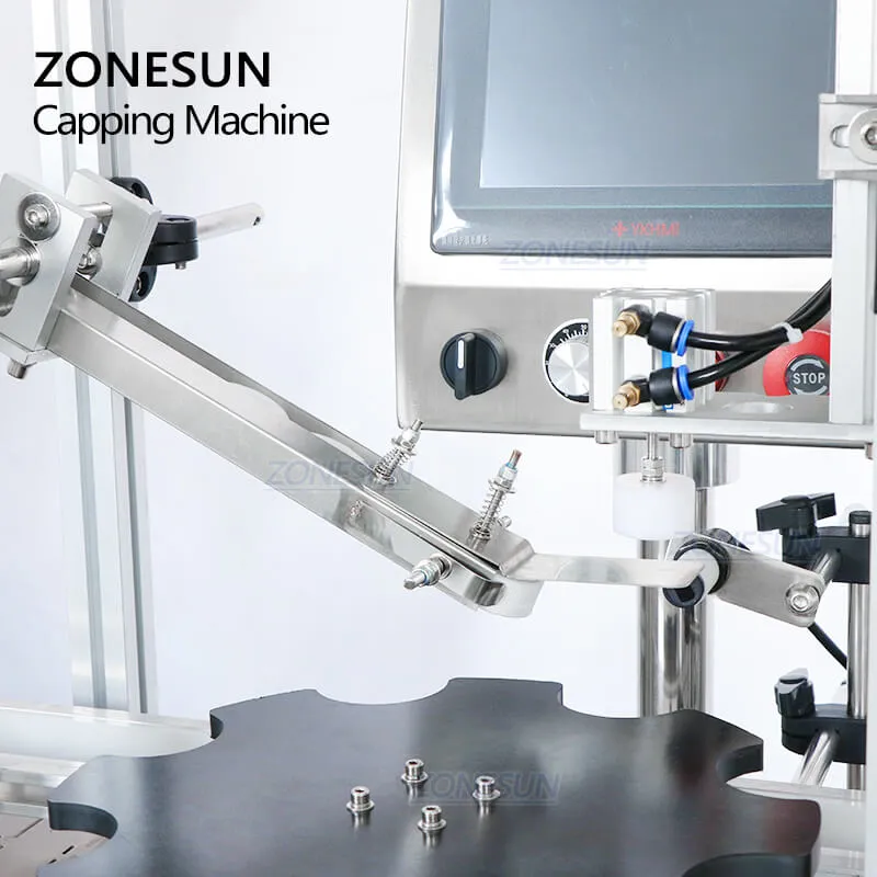 ZONESUN ZS-XG16V Automatic Essential Oil Dropper Bottle Cap Tightening Screw Lid Vial Capping Machines With Cap Feeder