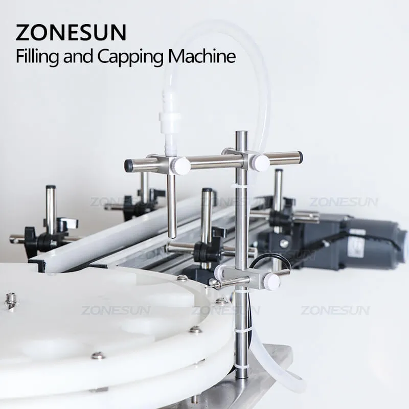 ZS-AFC1S Automatic Magnetic Pump Essential Oil Eye Drops Chemical Liquid Perfume Glass Small Vial Bottle Filling Capping Machine