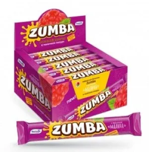 Zumba waffle bar with raspberry sprinkles in milk glaze  40g